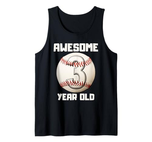 Bruh I'm 3 Dabbing Baseball 3. Geburtstag Party Kinder Tank Top von Baseball Celebration Birthday Party Gifts Co