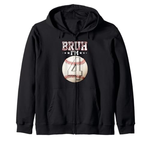 Bruh I'm 4 Dabbing Baseball 4. Geburtstag Party Kinder Kapuzenjacke von Baseball Celebration Birthday Party Gifts Co