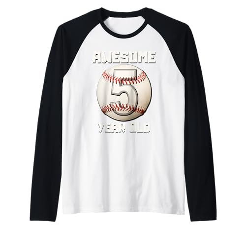 Bruh I'm 5 Dabbing Baseball 5. Geburtstag Party Kinder Raglan von Baseball Celebration Birthday Party Gifts Co