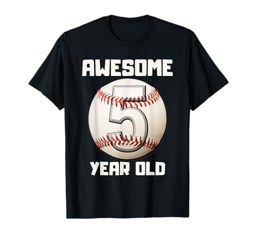 Bruh I'm 5 Dabbing Baseball 5. Geburtstag Party Kinder T-Shirt von Baseball Celebration Birthday Party Gifts Co