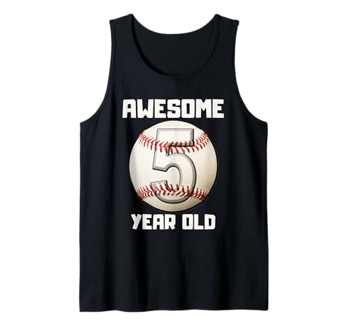 Bruh I'm 5 Dabbing Baseball 5. Geburtstag Party Kinder Tank Top von Baseball Celebration Birthday Party Gifts Co
