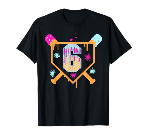 6. Geburtstag Shirt für Jungen Baseball Drip 6 Jahre alt T-Shirt 6. Geburtstag Shirt für Jungen Baseball Drip 6 Jahre alt T-Shirt von Baseball Drip Birthday Party Apparel
