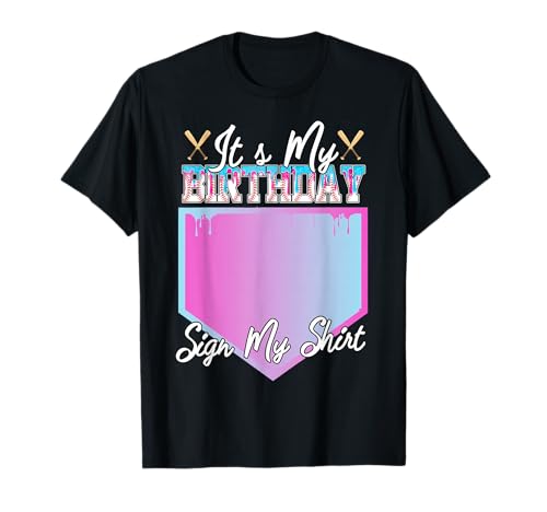 It's My Birthday Schild My Shirt Baseball Ice Cream Drip Boys T-Shirt von Baseball Drip Birthday Party Kids Boy Tee Shirts
