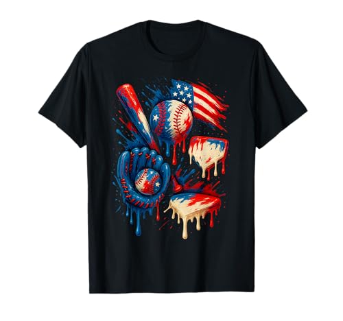 American Baseball Drip Patriotic für Jungen Ball und Schläger Jugend T-Shirt American Baseball Drip Patriotic für Jungen Ball und Schläger Jugend T-Shirt von Baseball Drip Graphics Art