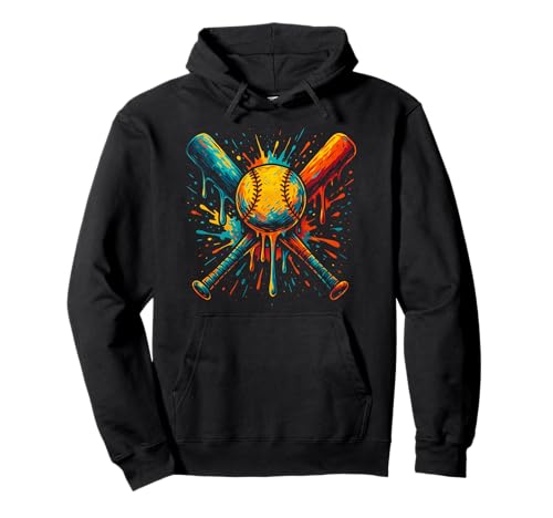 Baseball Drip für Jungen Graffiti Baseball Ball und Schläger Jugend Pullover Hoodie Baseball Drip für Jungen Graffiti Baseball Ball und Schläger Jugend Pullover Hoodie von Baseball Drip Graphics Art
