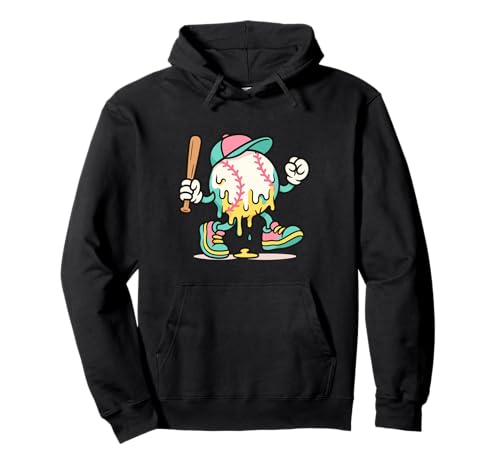 Ice Cream Drip Baseball Spots Baseball Lover Men Women Pullover Hoodie von Baseball Drip Ice Cream Graphics