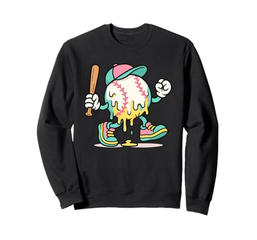 Ice Cream Drip Baseball Spots Baseball Lover Men Women Sweatshirt von Baseball Drip Ice Cream Graphics