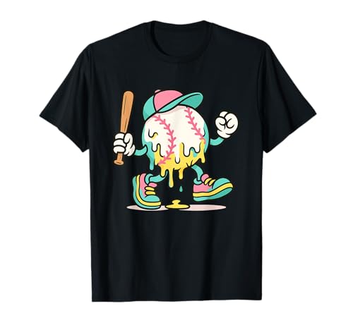 Ice Cream Drip Baseball Spots Baseball Lover Men Women T-Shirt von Baseball Drip Ice Cream Graphics
