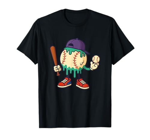 Ice Cream Drip Baseball Sports Baseball Drip für Jungen T-Shirt von Baseball Drip Ice Cream Tee