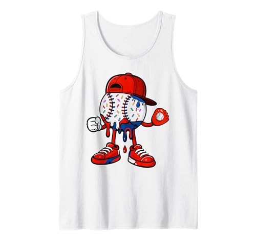 Herren Baseball Lifestyle 101 Bekleidung Jugend Baseball Drip Icecream Tank Top von Baseball Drip Lifestyle