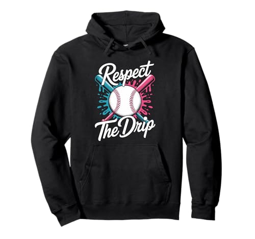 Respektieren Sie Die Drip Baseball Bat Ball Eiscreme Jungen Pullover Hoodie von Baseball Drip Respect Cool Trendy Style Home Plate
