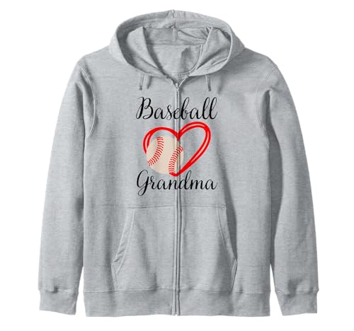 Baseball Oma Frauen Familie passendes Herz Muttertag Kapuzenjacke von Baseball Grandma Women Heart Mothers Day Design