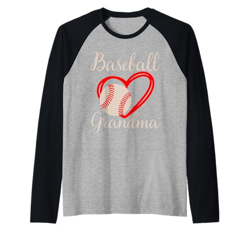 Baseball Oma Frauen Familie passendes Herz Muttertag Raglan von Baseball Grandma Women Heart Mothers Day Design