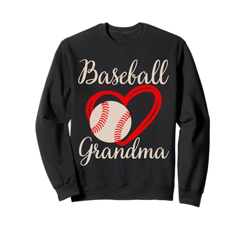 Baseball Oma Frauen Familie passendes Herz Muttertag Sweatshirt von Baseball Grandma Women Heart Mothers Day Design