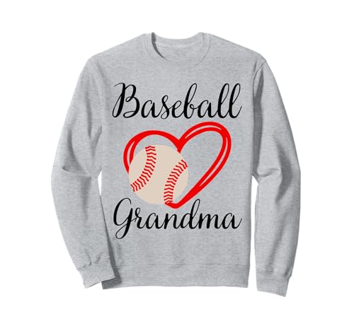Baseball Oma Frauen Familie passendes Herz Muttertag Sweatshirt von Baseball Grandma Women Heart Mothers Day Design