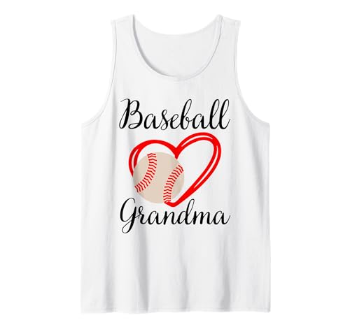 Baseball Oma Frauen Familie passendes Herz Muttertag Tank Top von Baseball Grandma Women Heart Mothers Day Design