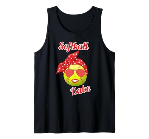Cute Softball Babe Sports Athlete Damen Softball Vibes Tank Top von Baseball Kids Stuff Athletic Girls Softball Team