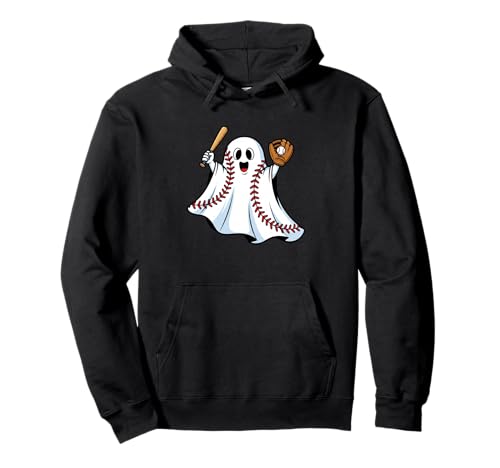 Lustiger Baseball-Geist Kürbis Boo Halloween Kinder Herren Damen Pullover Hoodie von Baseball Lovers Halloween Ghost Pumpkin Outfits