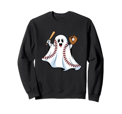 Lustiger Baseball-Geist Kürbis Boo Halloween Kinder Herren Damen Sweatshirt Lustiger Baseball-Geist Kürbis Boo Halloween Kinder Herren Damen Sweatshirt von Baseball Lovers Halloween Ghost Pumpkin Outfits