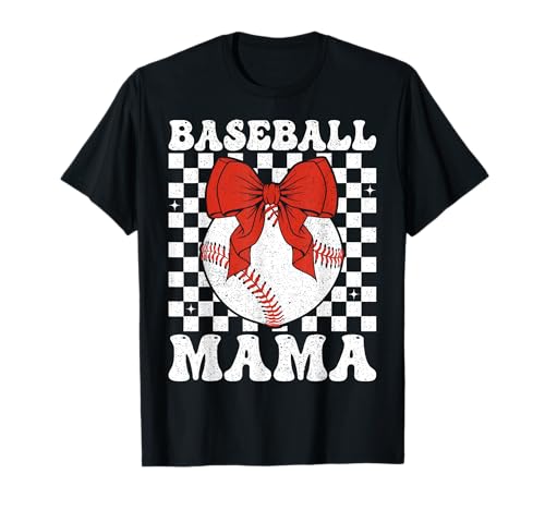 Baseball Mama Coquette Bow Game Day Baseball Mama Mutter T-Shirt Baseball Mama Coquette Bow Game Day Baseball Mama Mutter T-Shirt von Baseball Mom Game Day Baseball Mama