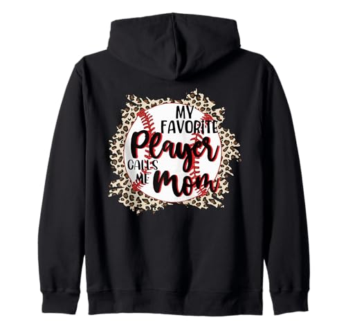 Mein Lieblingsspieler nennt mich Mama Baseball Kapuzenjacke von Baseball Mom Gift