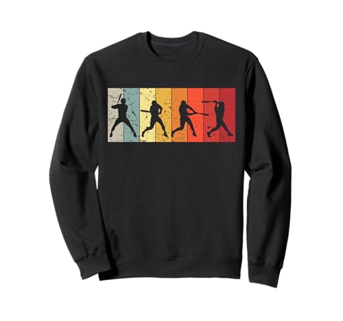Retro Baseball Batter Herren Vintage Batting Sweatshirt von Baseball Player Shirt Apparel