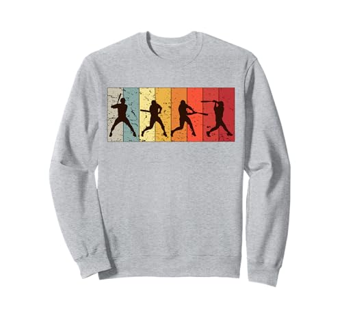 Retro Baseball Batter Herren Vintage Batting Sweatshirt von Baseball Player Shirt Apparel