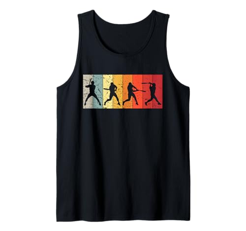 Retro Baseball Batter Herren Vintage Batting Tank Top von Baseball Player Shirt Apparel