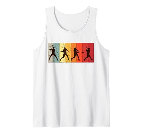 Retro Baseball Batter Herren Vintage Batting Tank Top von Baseball Player Shirt Apparel