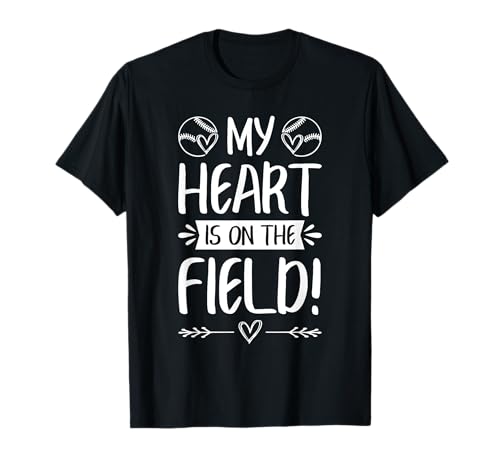 Baseball Softball Mama Papa Mein Herz ist auf dem Spielfeld T-Shirt Baseball Softball Mama Papa Mein Herz ist auf dem Spielfeld T-Shirt von Baseball Player Shirt & Baseball Fans Gifts