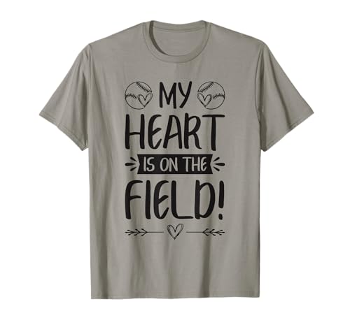 Baseball Softball Mama Papa Mein Herz ist auf dem Spielfeld T-Shirt Baseball Softball Mama Papa Mein Herz ist auf dem Spielfeld T-Shirt von Baseball Player Shirt & Baseball Fans Gifts