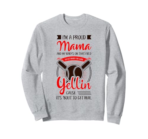 Stolze Baseball-Mama Softball Mama Sweatshirt von Baseball Player Shirt & Baseball Fans Gifts