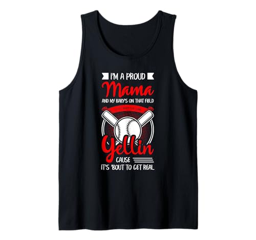 Stolze Baseball-Mama Softball Mama Tank Top Stolze Baseball-Mama Softball Mama Tank Top von Baseball Player Shirt & Baseball Fans Gifts