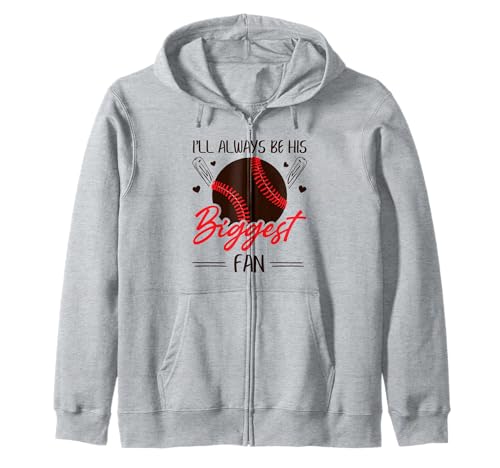 Baseball Mama Papa Ich Bin Immer Sein größter Fan Kapuzenjacke von Baseball Softball Dad Mom Shirts