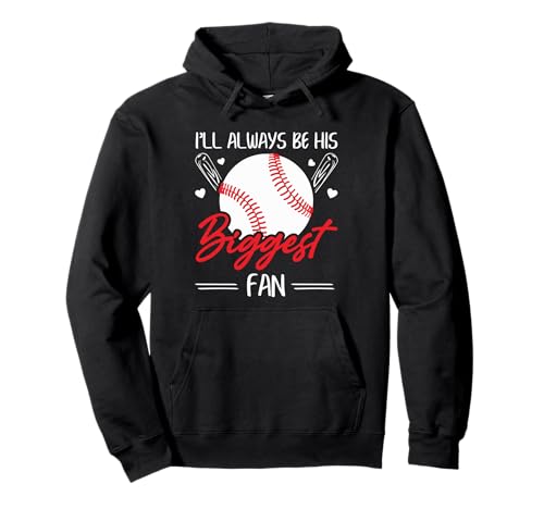 Baseball Mama Papa Ich Bin Immer Sein größter Fan Pullover Hoodie von Baseball Softball Dad Mom Shirts