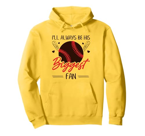 Baseball Mama Papa Ich Bin Immer Sein größter Fan Pullover Hoodie von Baseball Softball Dad Mom Shirts