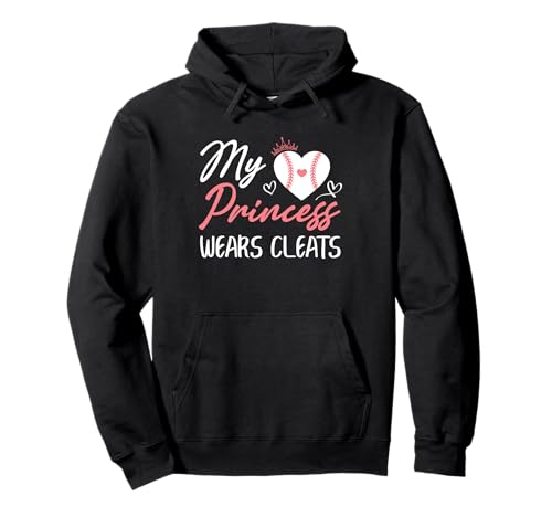 Baseball Mama Papa Meine Prinzessin trägt Stollen Pullover Hoodie von Baseball Softball Dad Mom Shirts