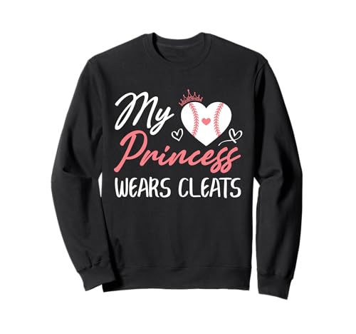 Baseball Mama Papa Meine Prinzessin trägt Stollen Sweatshirt von Baseball Softball Dad Mom Shirts