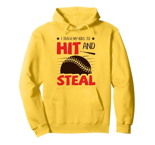 Ich bringe Meinen Kindern bei, Softball-Baseball zu Schlagen und zu stehlen Mama Papa Pullover Hoodie von Baseball Softball Dad Mom Shirts
