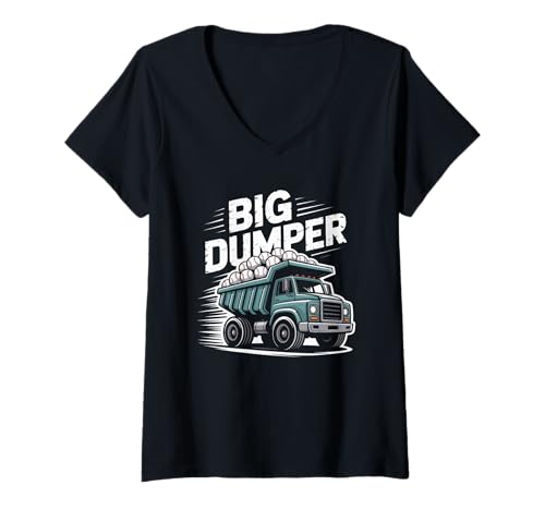 Damen Big Dumper Trucking Dump Classic Mariner Nachname Pride T-Shirt mit V-Ausschnitt von Baseball Sport Fans - DressedForDuty