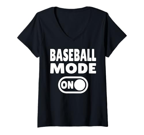 Damen Baseball Mode ON - amerikanischer Sport T-Shirt mit V-Ausschnitt Damen Baseball Mode ON - amerikanischer Sport T-Shirt mit V-Ausschnitt von Baseball Sportswear Ball Gear