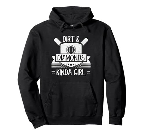 Lustiger niedlicher Baseball-Softball-Heimteller Kinda Girl Pullover Hoodie von Baseball & Softball Girl Co.