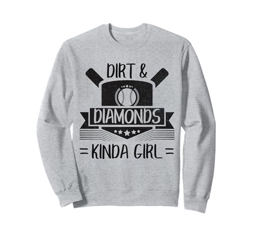 Lustiger niedlicher Baseball-Softball-Heimteller Kinda Girl Sweatshirt von Baseball & Softball Girl Co.