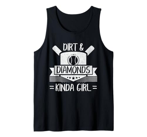 Lustiger niedlicher Baseball-Softball-Heimteller Kinda Girl Tank Top von Baseball & Softball Girl Co.