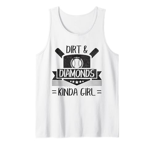 Lustiger niedlicher Baseball-Softball-Heimteller Kinda Girl Tank Top von Baseball & Softball Girl Co.