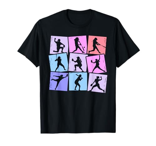 Baseballspielerin Baseball Damen Kinder Mädchen T-Shirt Baseballspielerin Baseball Damen Kinder Mädchen T-Shirt von Baseballer Baseball Spieler Baseballverein