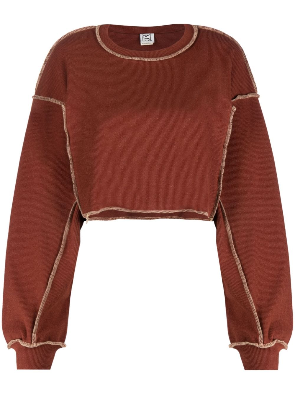 Baserange Omato Cropped-Sweatshirt - Braun von Baserange