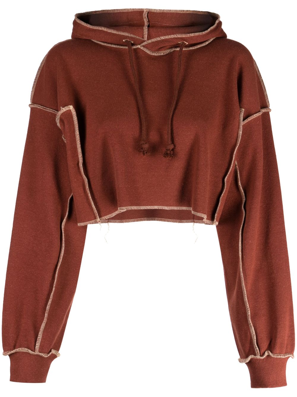 Baserange Cropped-Kapuzenpullover - Rot von Baserange