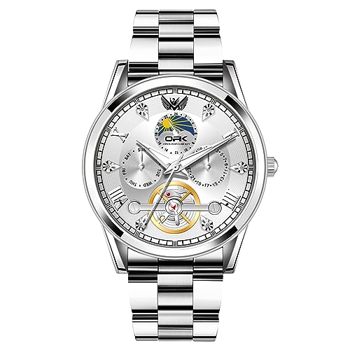 Basfur Herren Analog Quarz Uhr mit Edelstahl Armband Bas-Mon-Ho-024-01 von Basfur