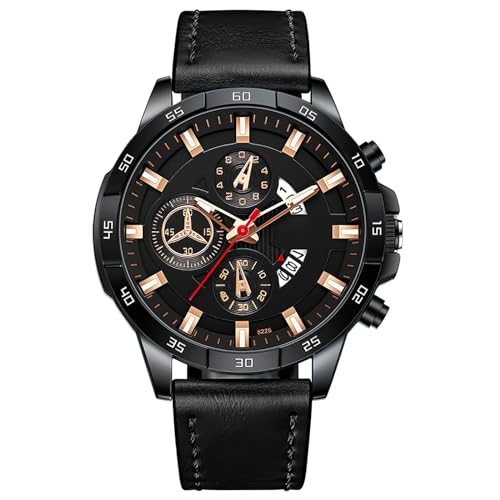 Basfur Herren Analog Quarz Uhr mit Leder Armband Bas-Mon-Ho-103-07 von Basfur